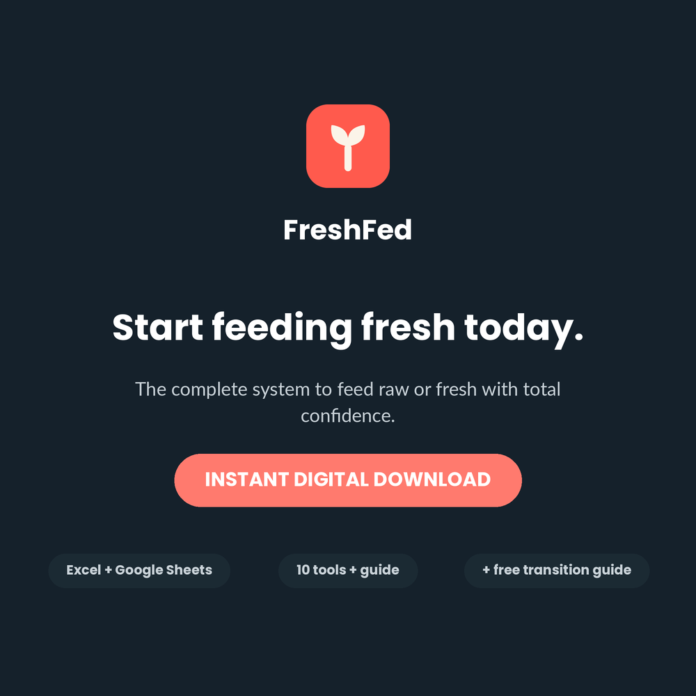 The Fresh Feeding Operating System — Raw & Fresh Dog Feeding Calculator + Trackers